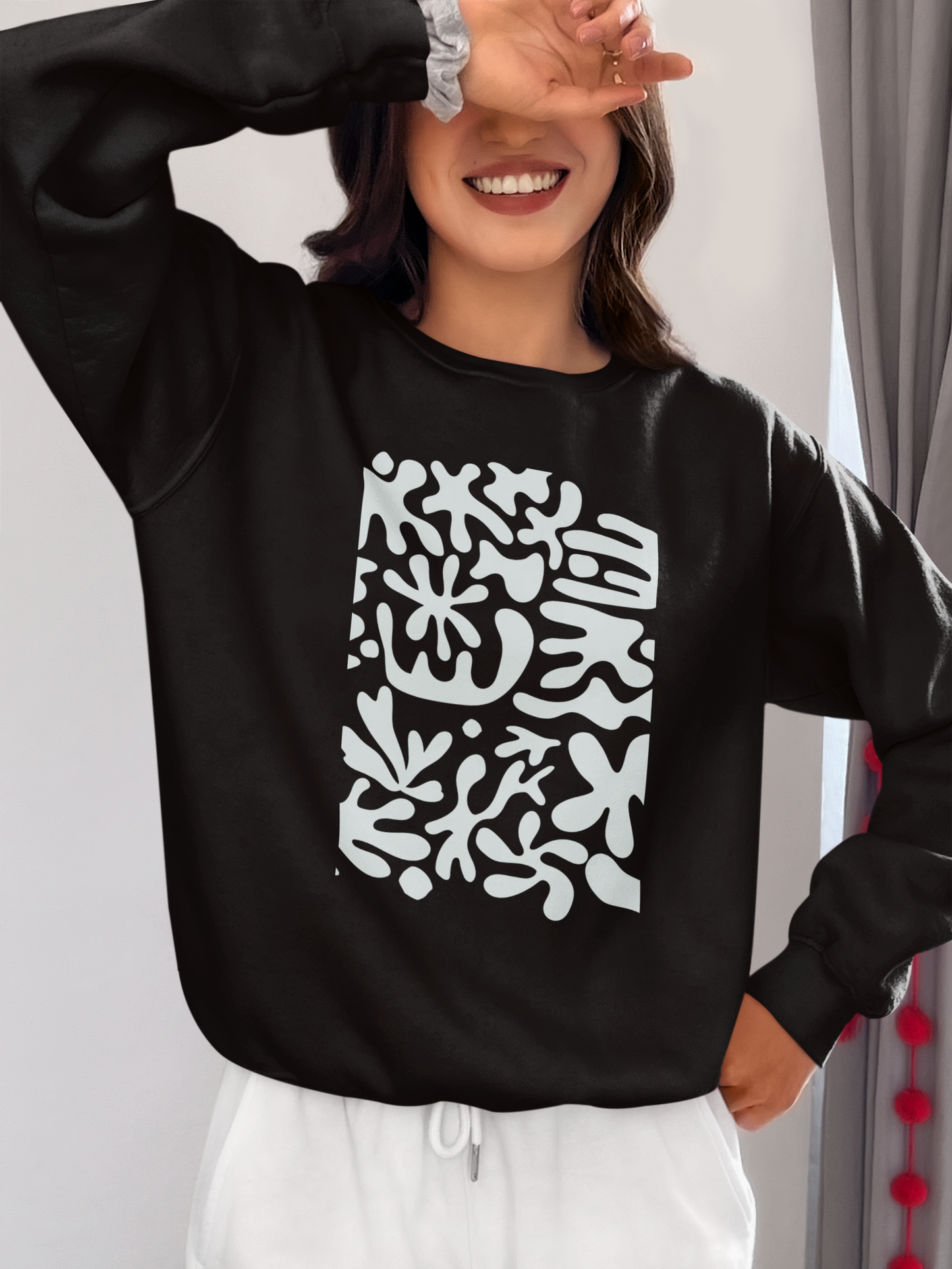 Modern White Unisex Sweatshirt