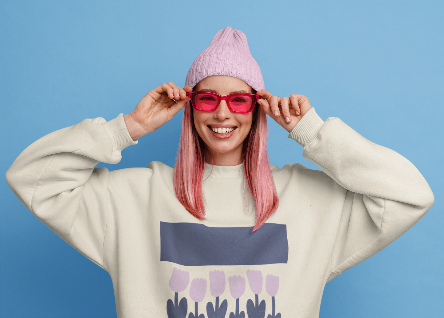 Pastel Tulips Unisex Sweatshirt