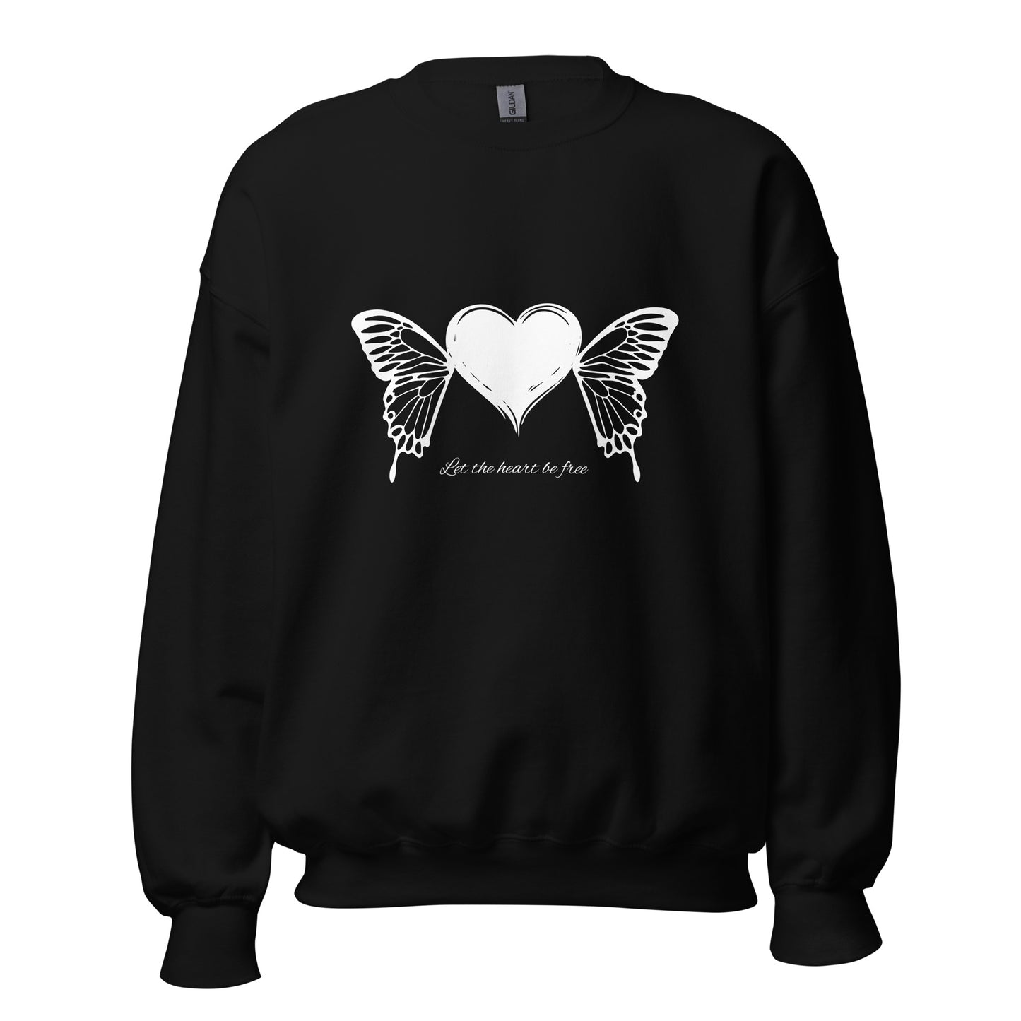 Free Heart White Unisex Sweatshirt