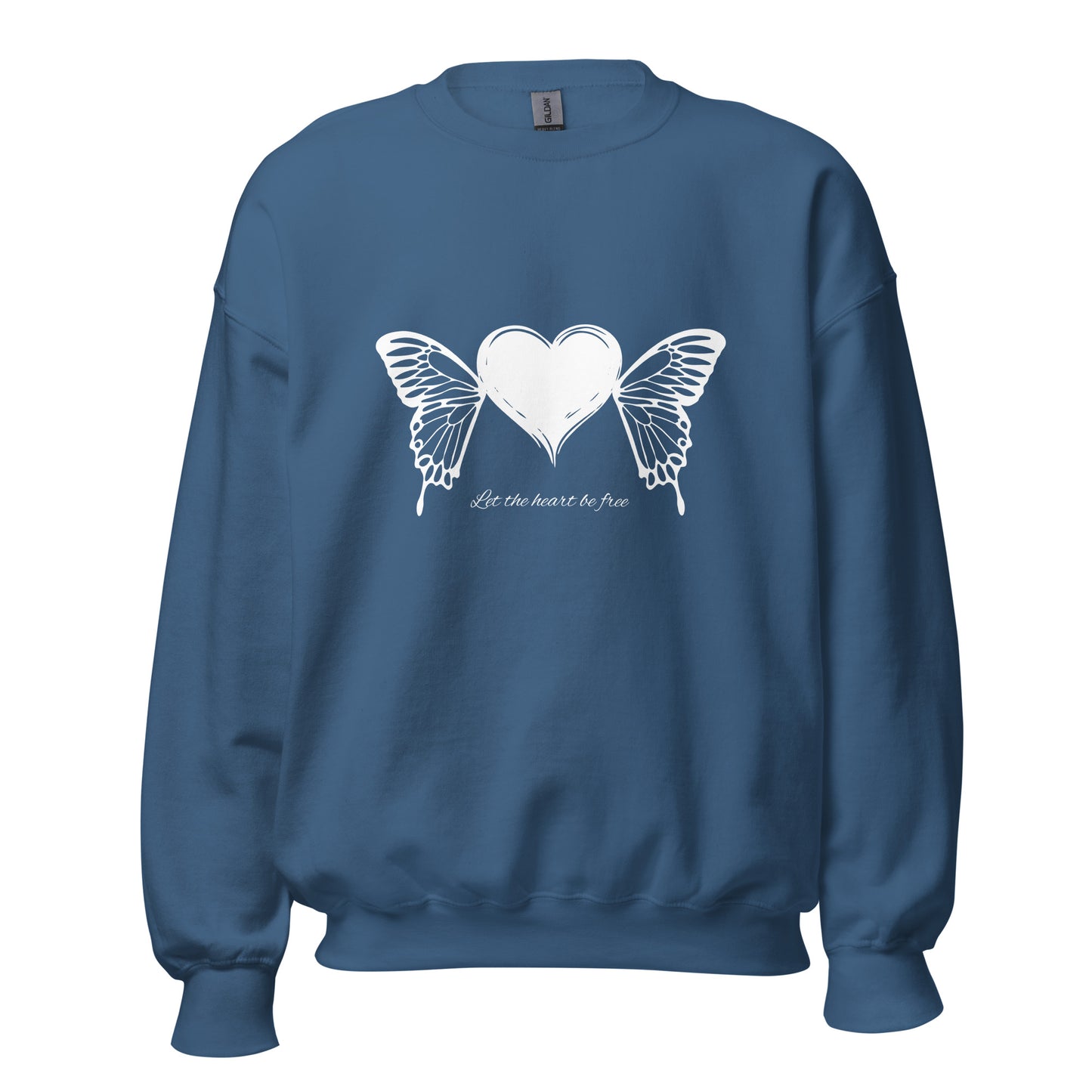 Free Heart White Unisex Sweatshirt