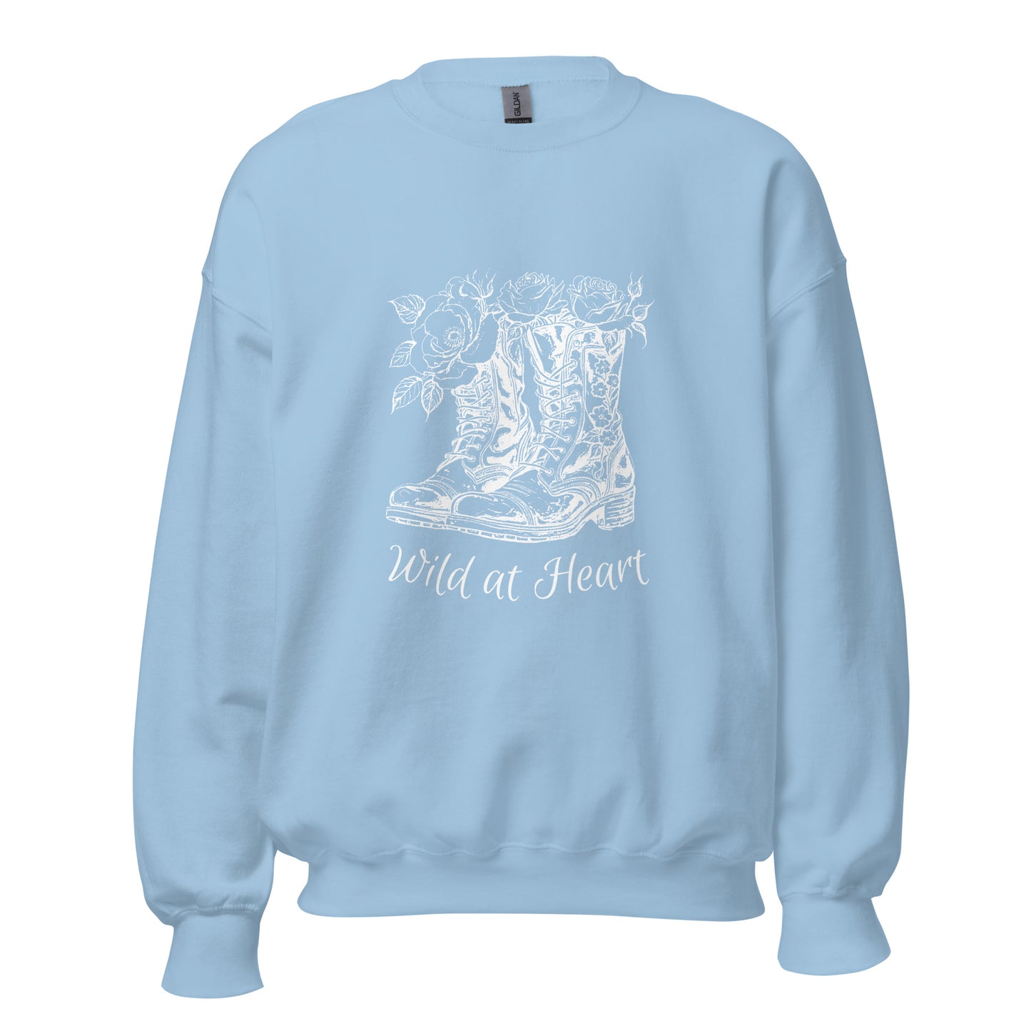 Wild at Heart White Unisex Sweatshirt