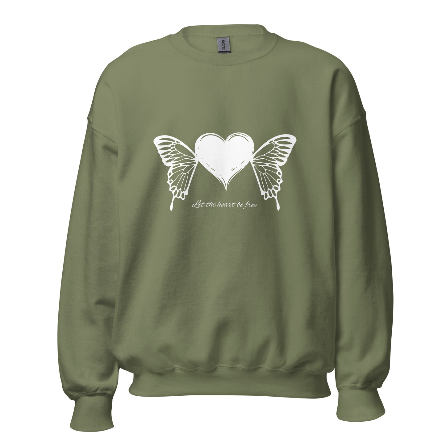 Free Heart White Unisex Sweatshirt