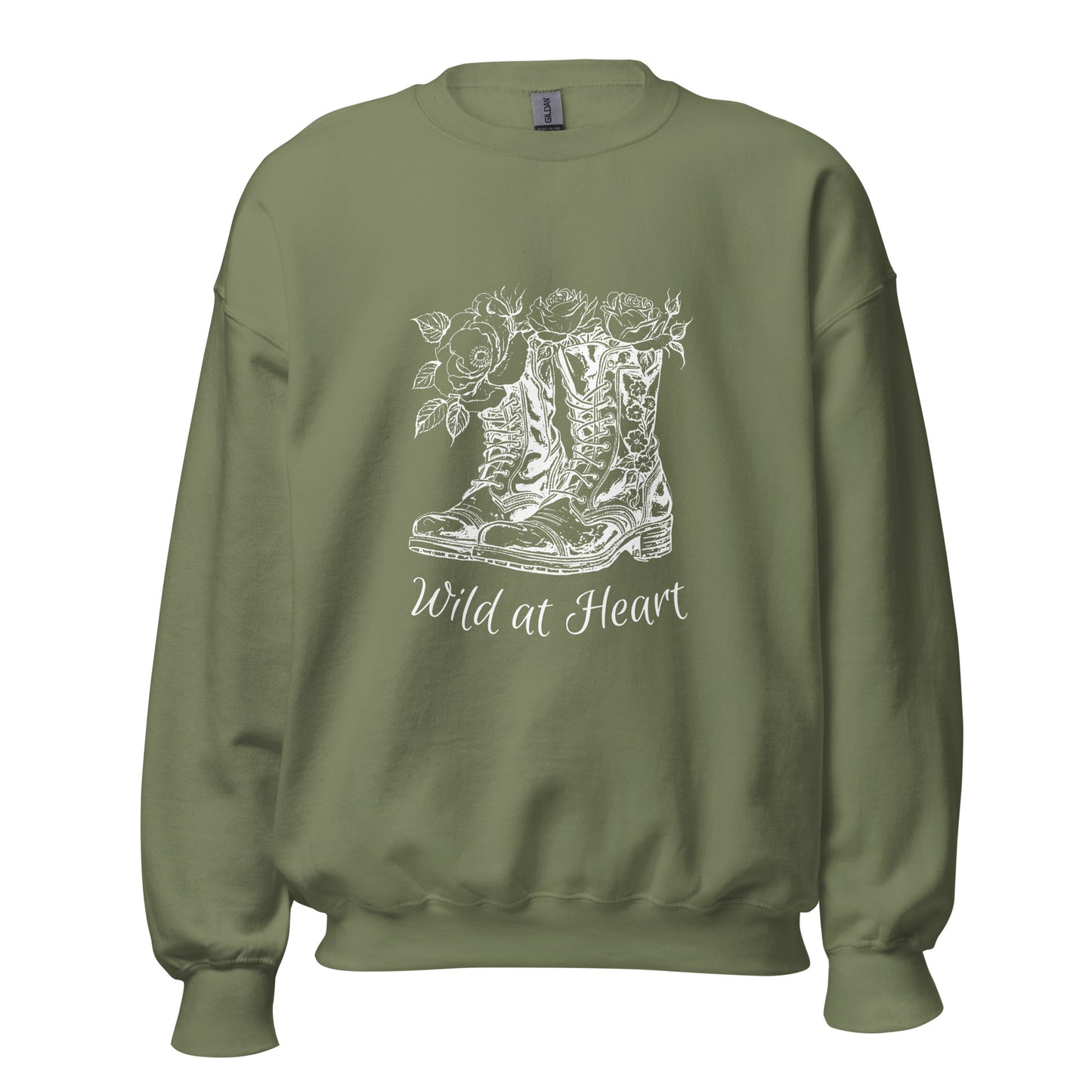 Wild at Heart White Unisex Sweatshirt