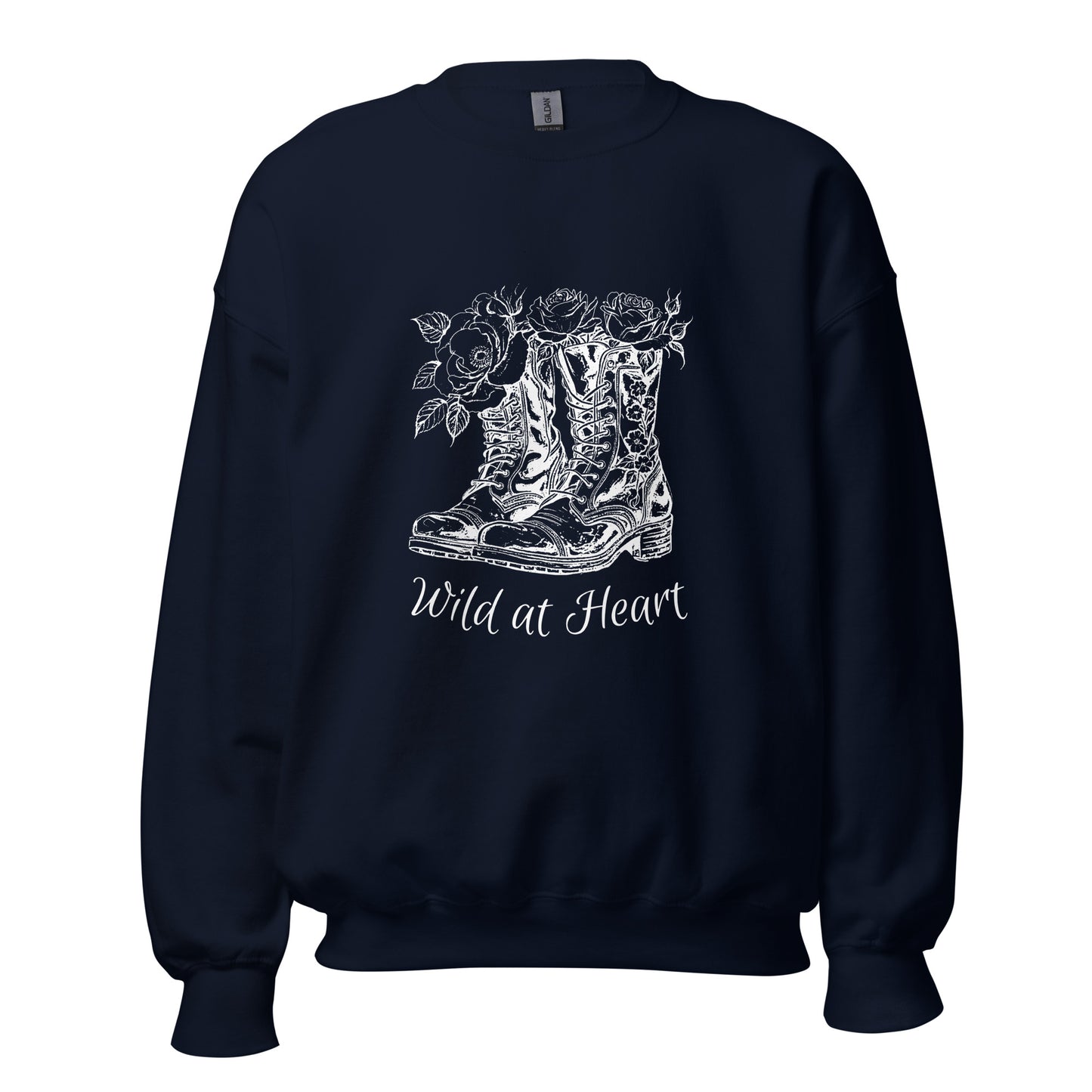 Wild at Heart White Unisex Sweatshirt