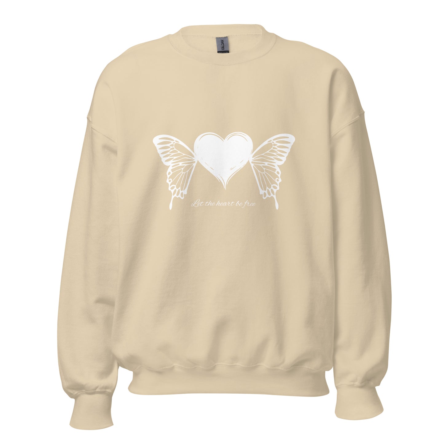 Free Heart White Unisex Sweatshirt