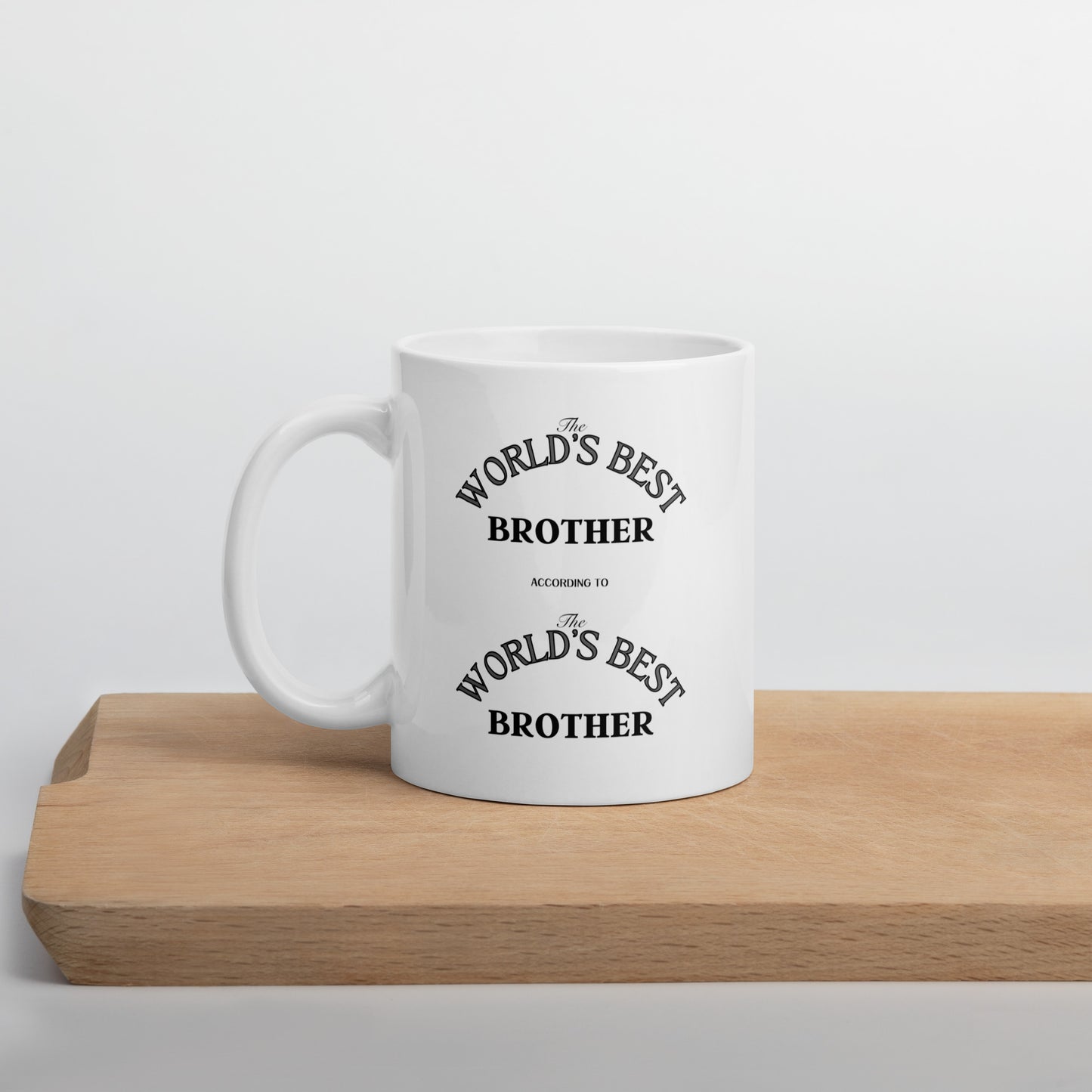 Worlds Best Brother White glossy mug