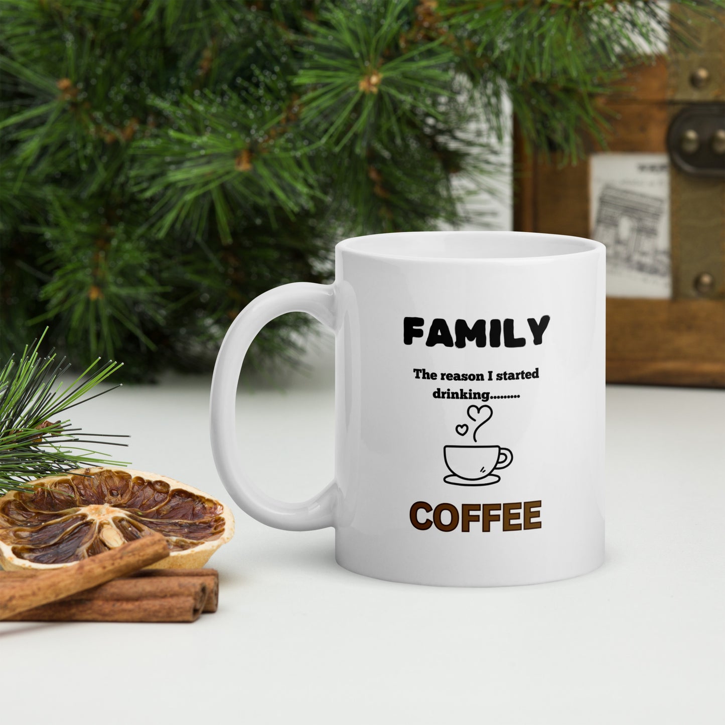 Family Coffee White glossy mug