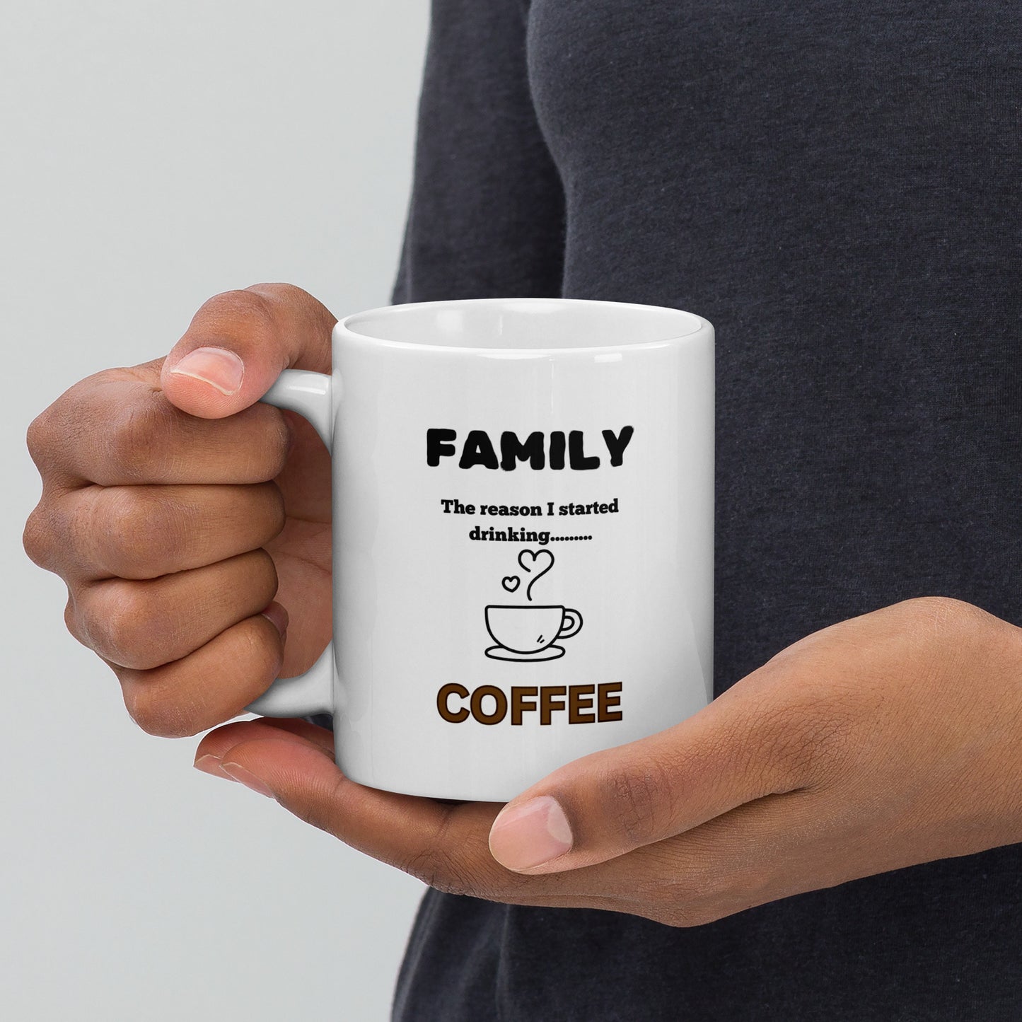Family Coffee White glossy mug
