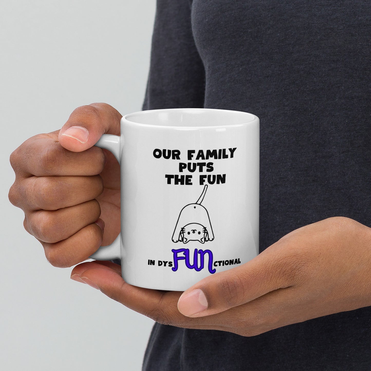 Fun Dysfunctional White glossy mug