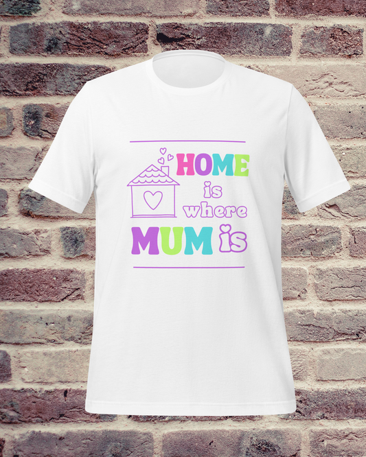 Home is where Mum is Unisex t-shirt